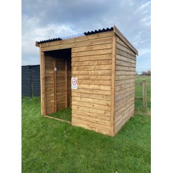 Field Shelter 12ft x 12ft with wooden bench 